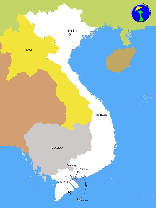 delta de mekong y la isla con dao en 10 dias