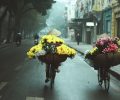 vendedoras en la capital de hanoi
