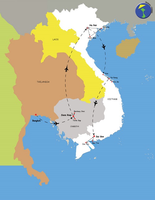 Tailandia camboya y vietnam combinados en 18 dias y 17 noches