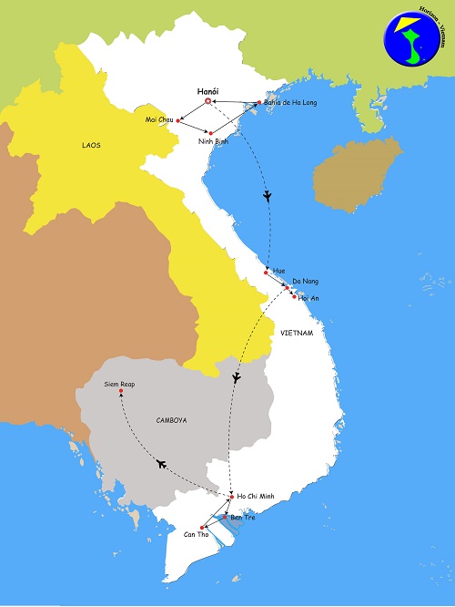 viaje vietnam camboya 15 dias