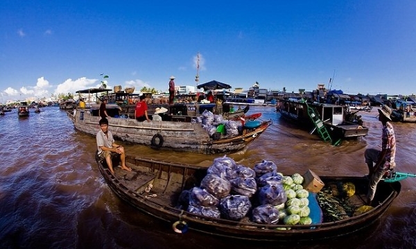 mercado flotante de Cai Rang