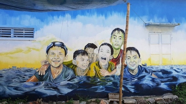 village de peintures murales de hai son mai chau vietnam