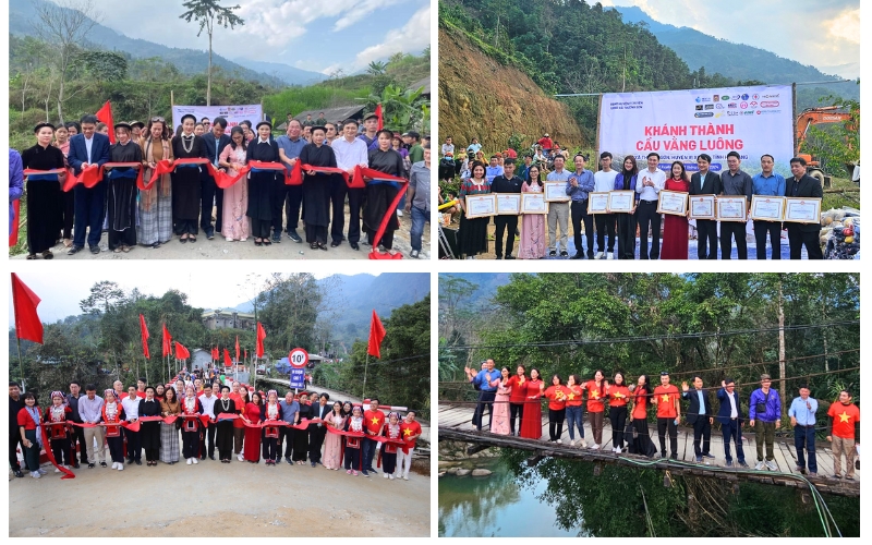 Ceremonia de inauguración de dos puentes en Ha Giang